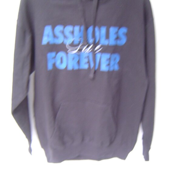 NEW ALF UNISEX BLACK A**HOLES LIVE FOREVER HOODIE  SIZE MEDIUM NEW WITHO… - Picture 6 of 6